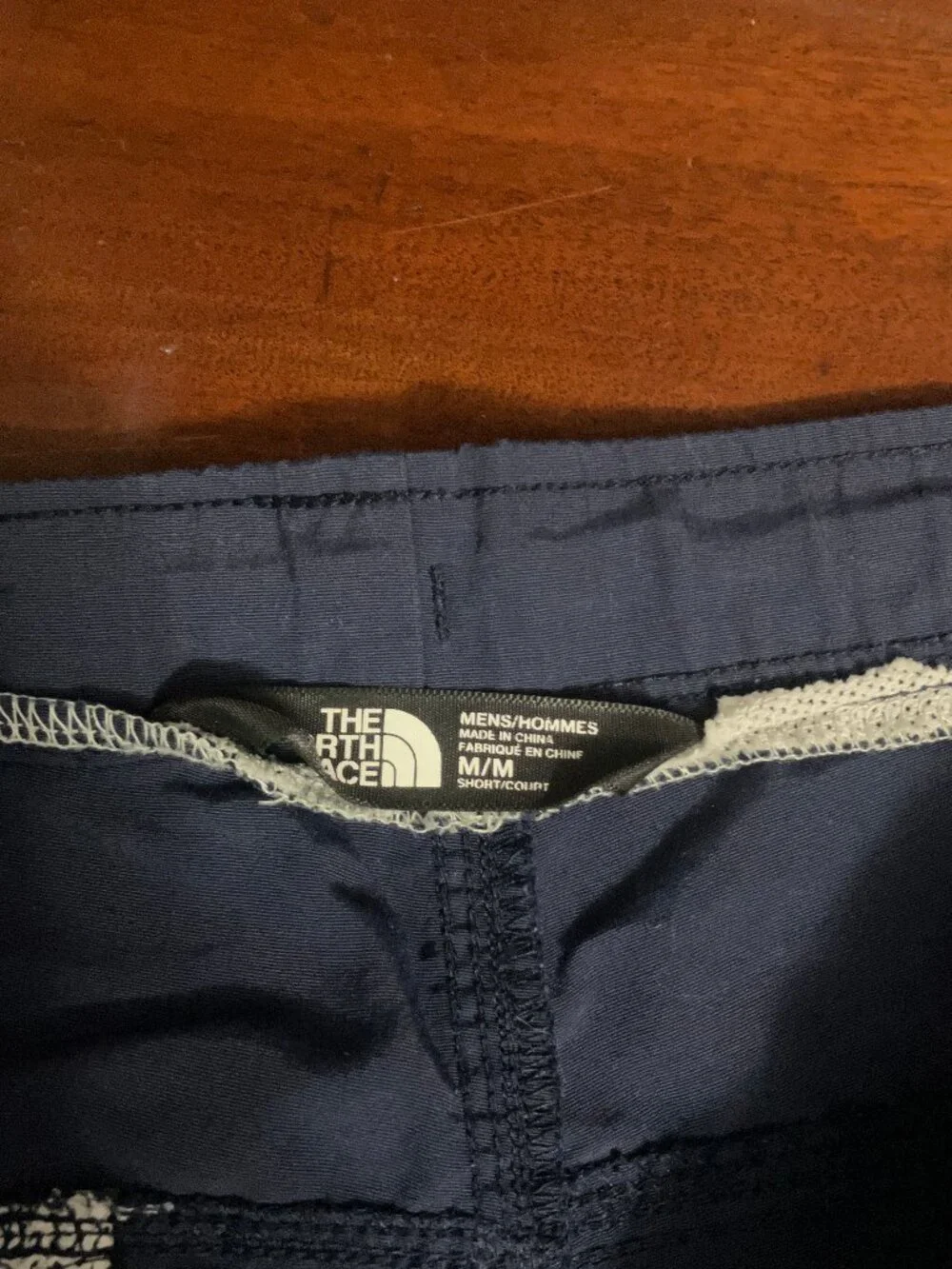 North Face Navy Blue Shorts with Inner Drawstring & Back Zipper Pocket Medium